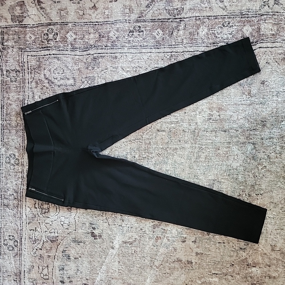 Zara Trafaluc Collection High Rise Black Zipper Detail Leggings M